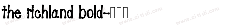 the richland bold字体转换